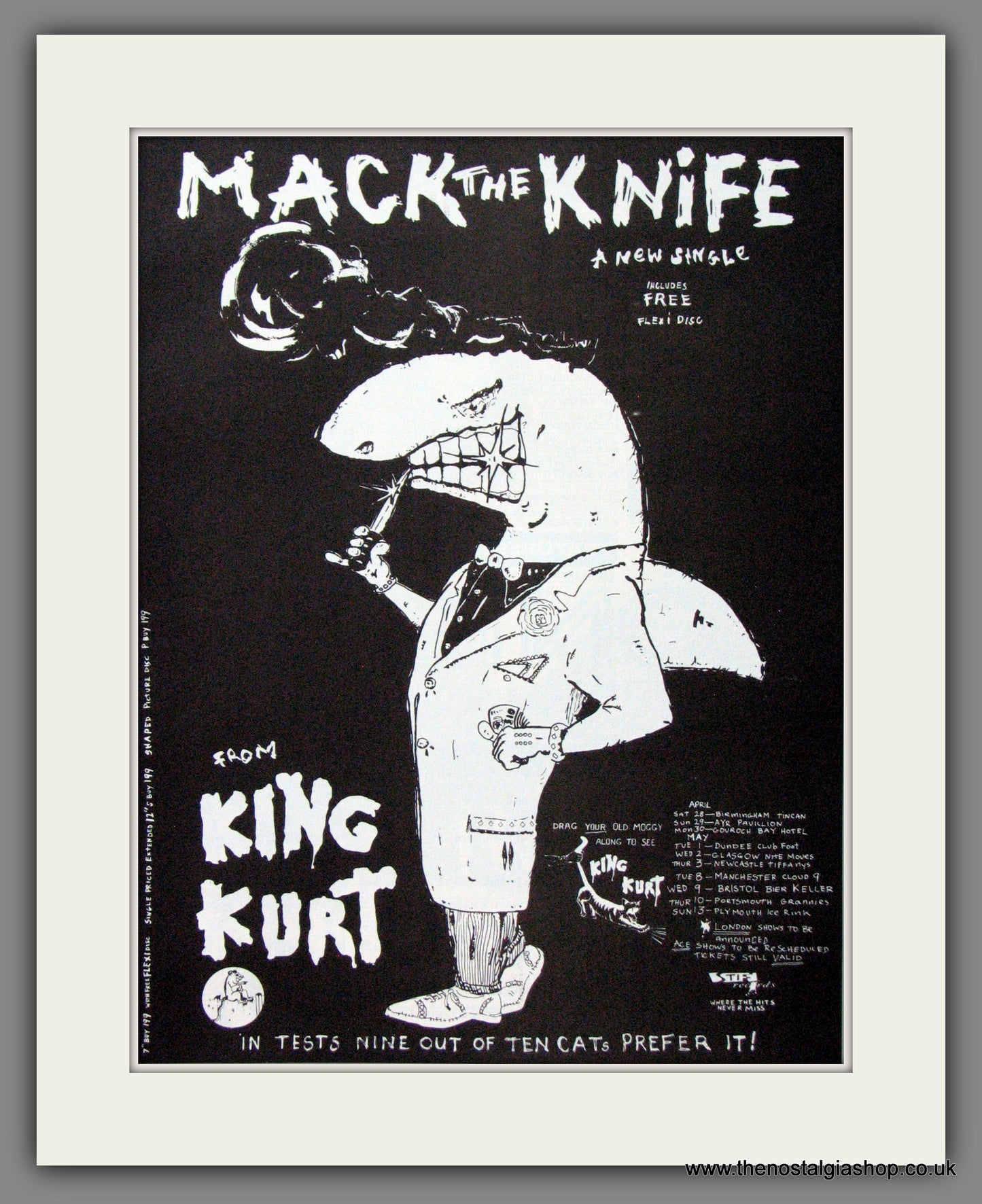 King Kurt. Mack The Knife. 1984 Original Advert (ref AD55132)