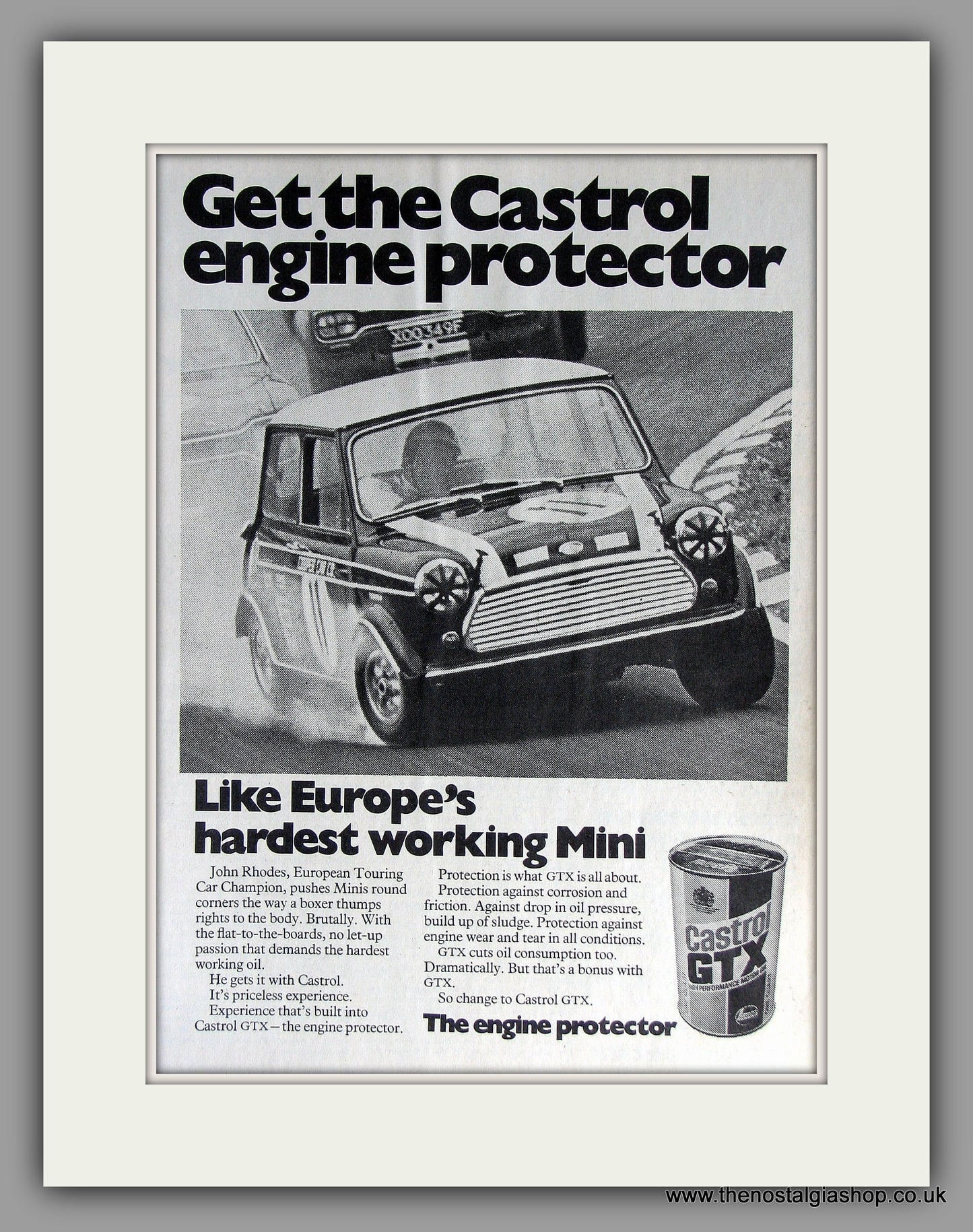 Mini Cooper. Castrol GTX for 1969. Original Vintage Advert (ref AD7793)