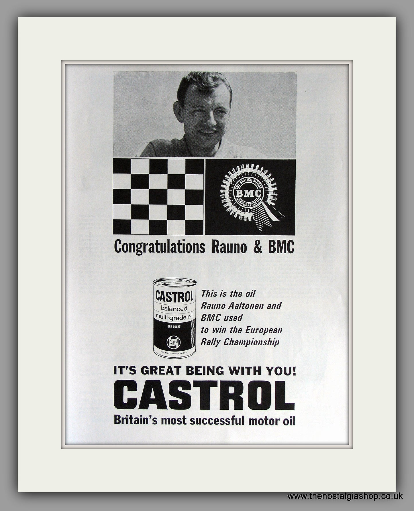 Mini Coopers and Castrol  for 1966. Set of 3 Original Vintage Adverts (ref AD7794)