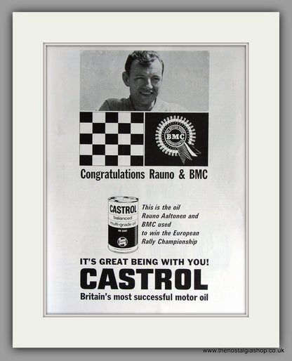 Mini Coopers and Castrol  for 1966. Set of 3 Original Vintage Adverts (ref AD7794)