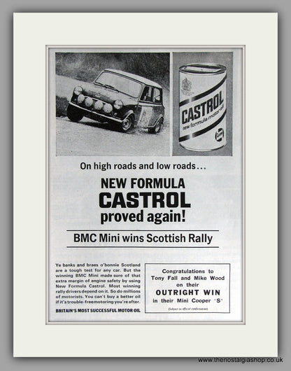 Mini Coopers and Castrol  for 1966. Set of 3 Original Vintage Adverts (ref AD7794)