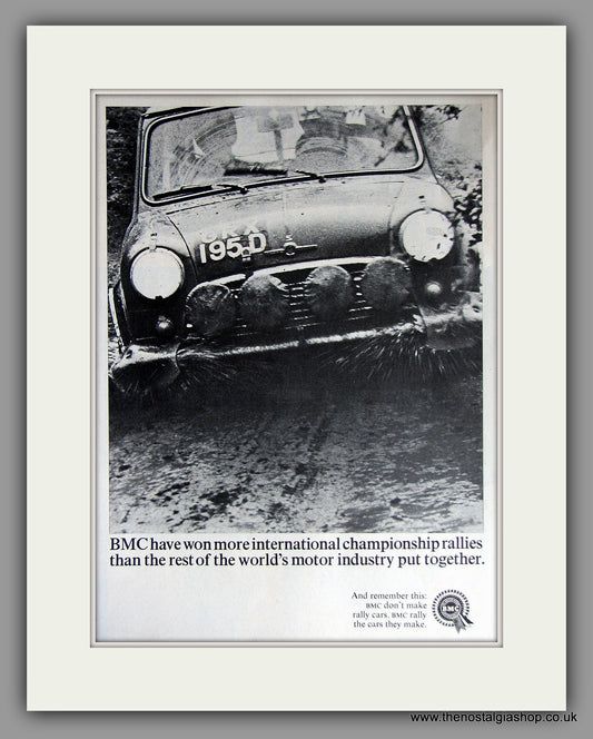 Mini Cooper S and BMC win Rallys 1967. Original Vintage Advert (ref AD7823)
