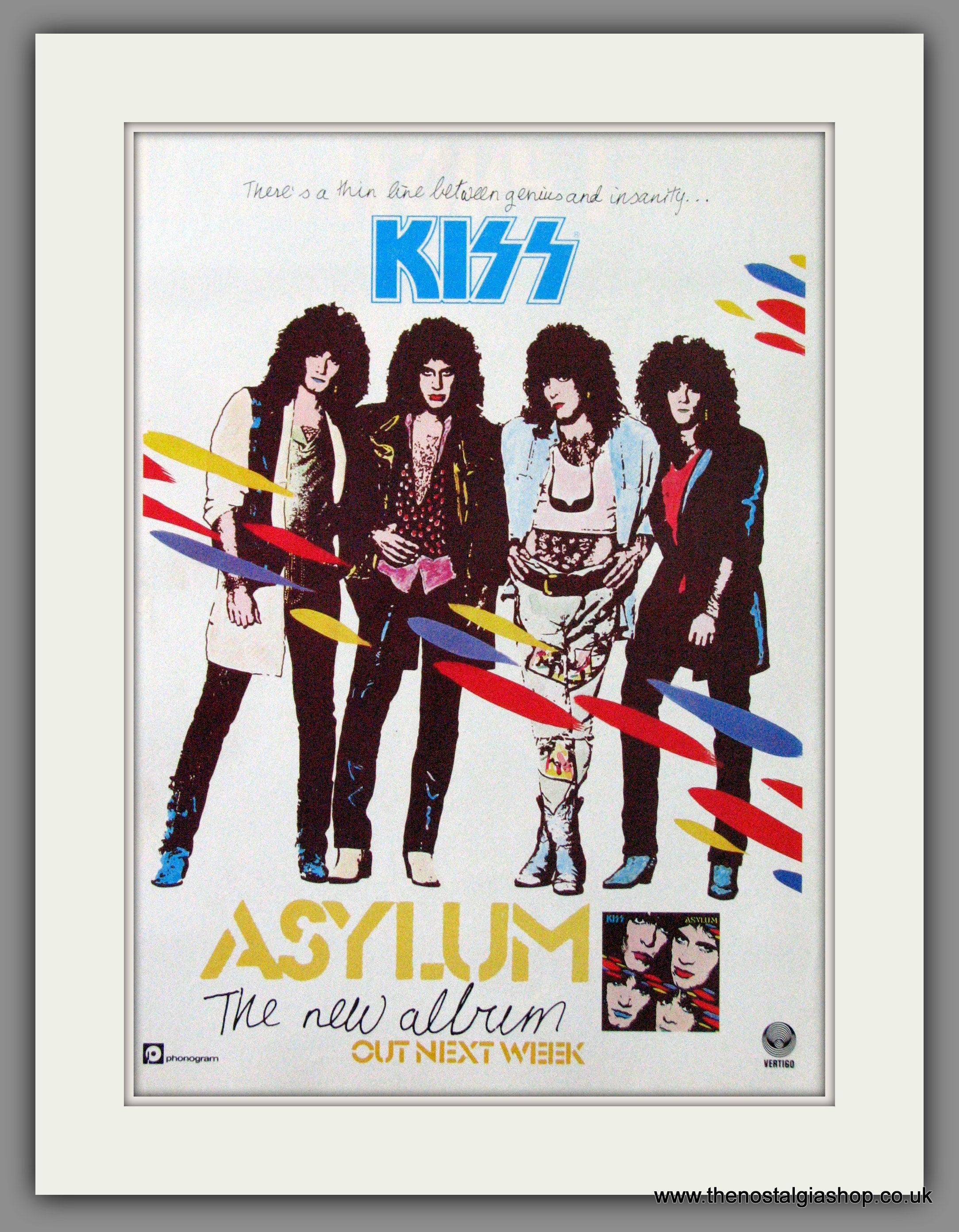 kiss asylum ポスター B2 Kiss. Asylum. 1985 Original Advert (ref AD55111) – The Nostalgia Shop