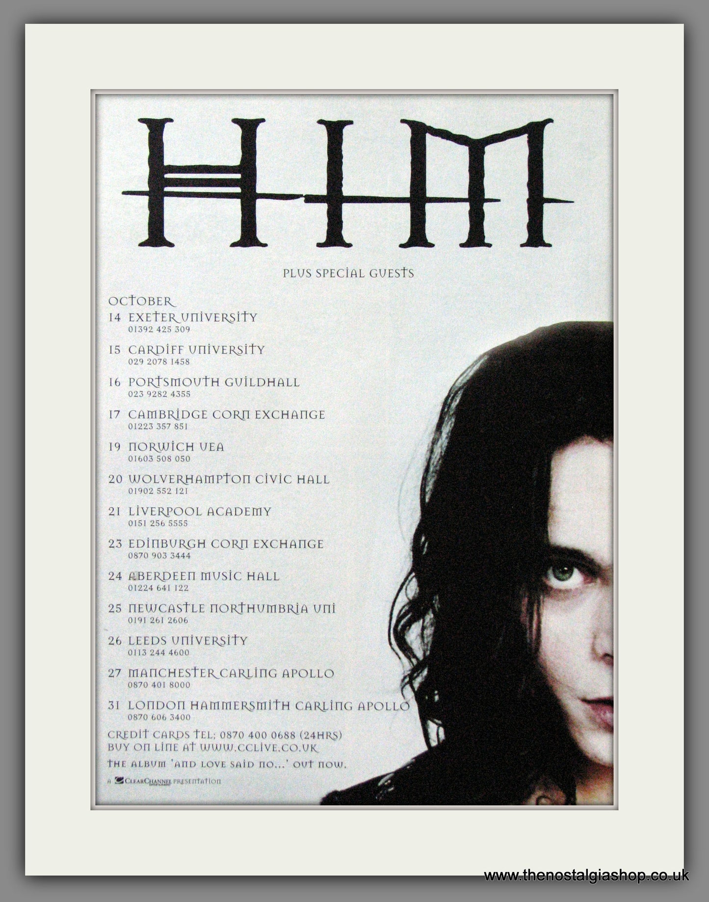 Him. UK Tour. 2004. Original Advert (ref AD55231)