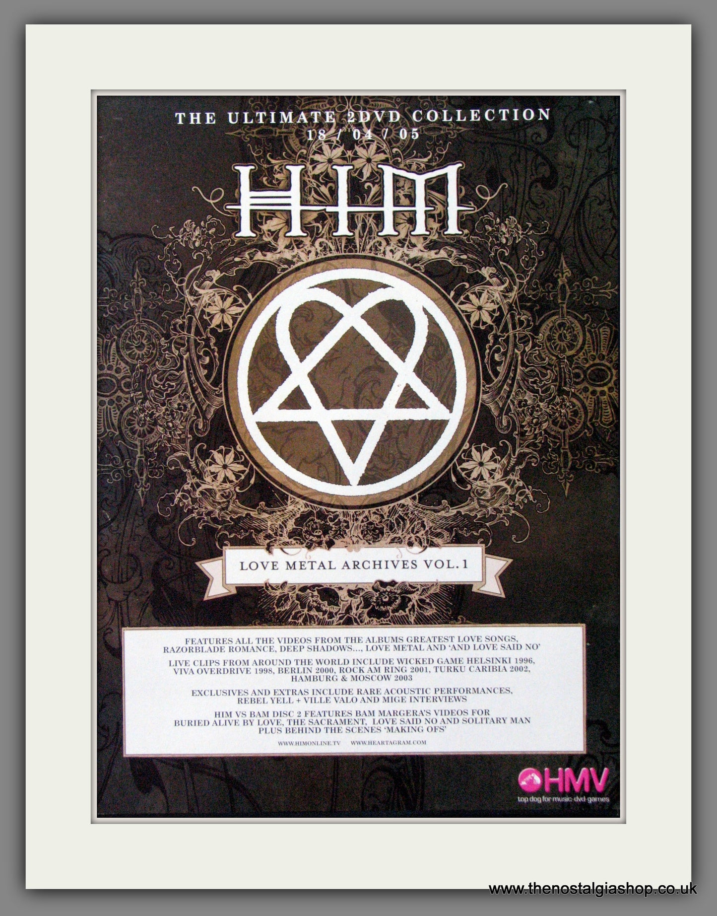 Him. Love Metal Archives Vol.1. 2005. Original Advert (ref AD55232)