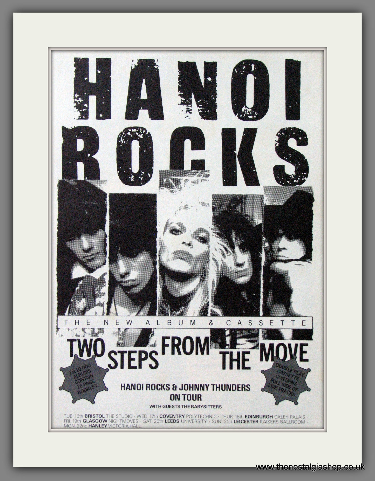 Hanoi Rocks. Two Steps From The Move. UK Tour. 1984. Original Advert (ref AD55235)