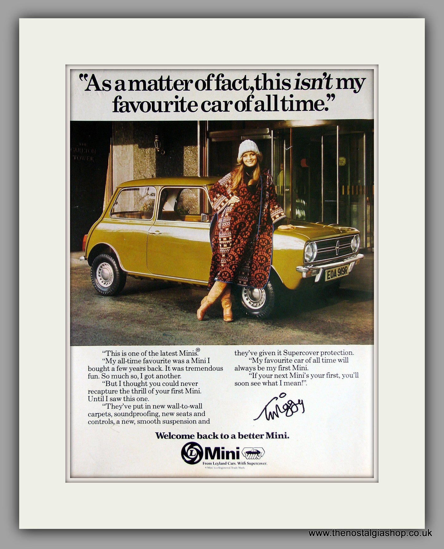 Mini Twiggy 1977. Original Vintage Advert (ref AD7882)