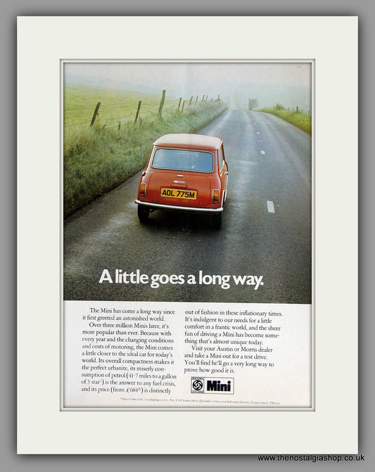 Mini 1974. Original Vintage Advert (ref AD7891)
