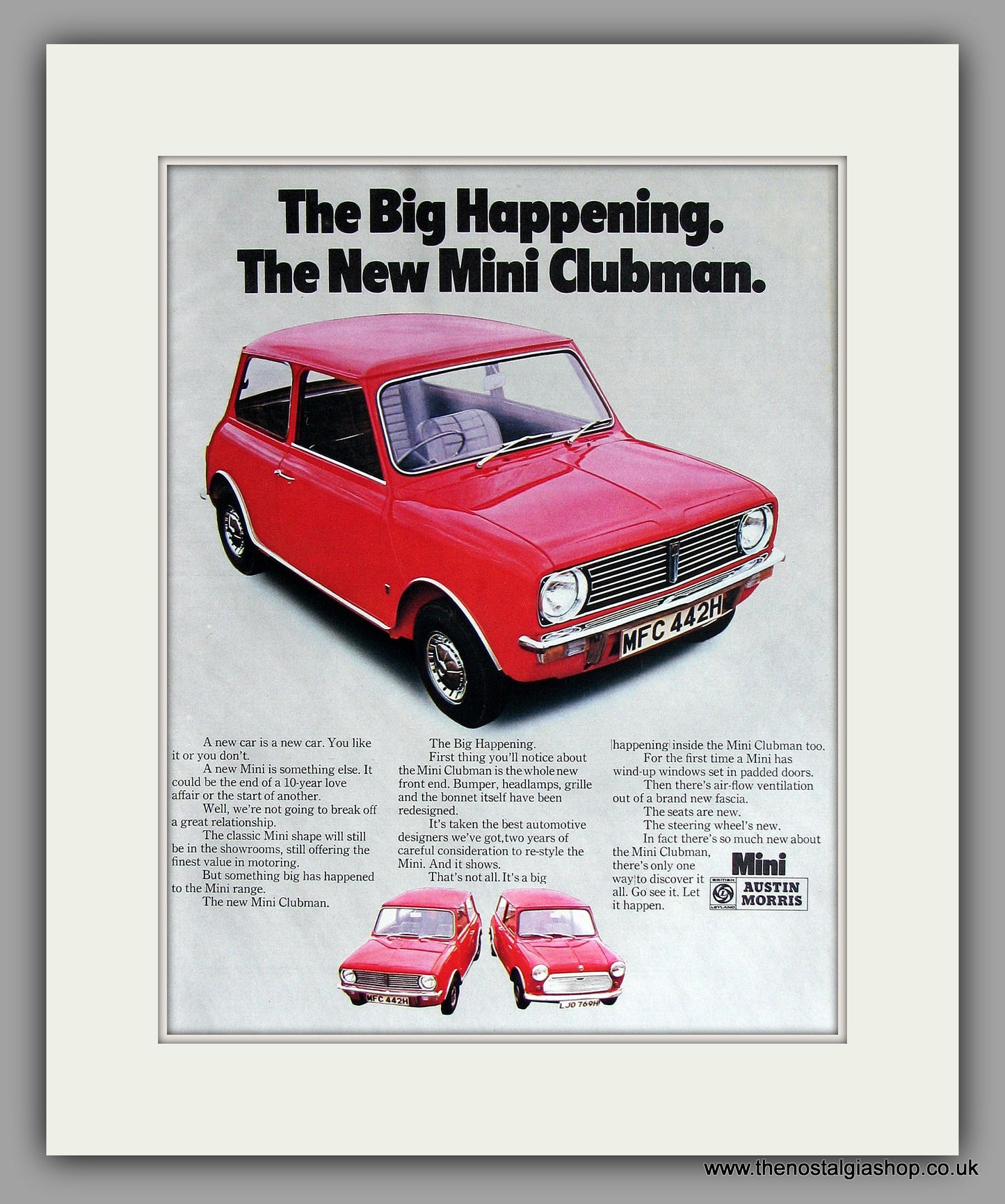 Mini Clubman 1969. Original Vintage Advert (ref AD7897)