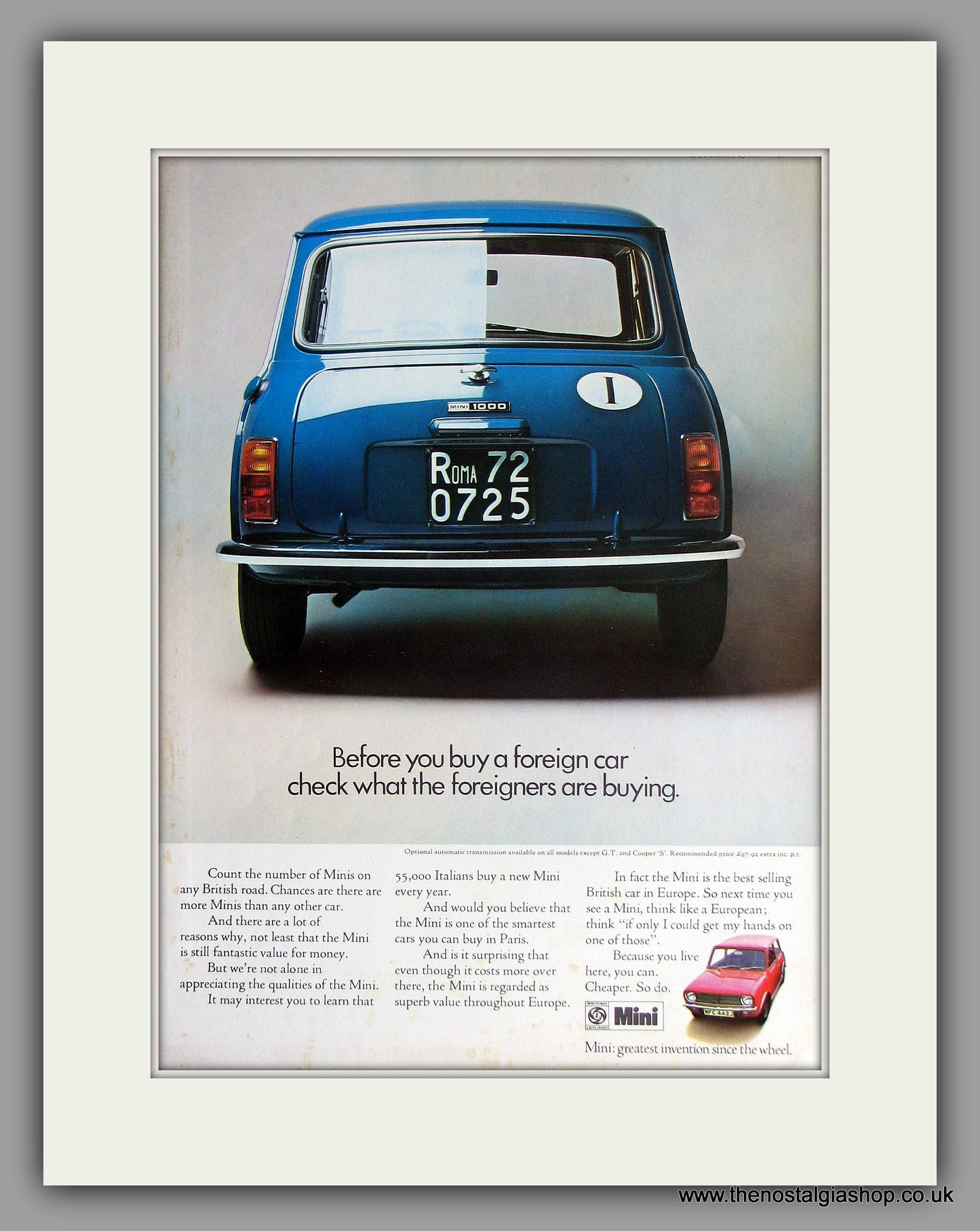 Mini 1000 1971. Original Vintage Advert (ref AD7899)