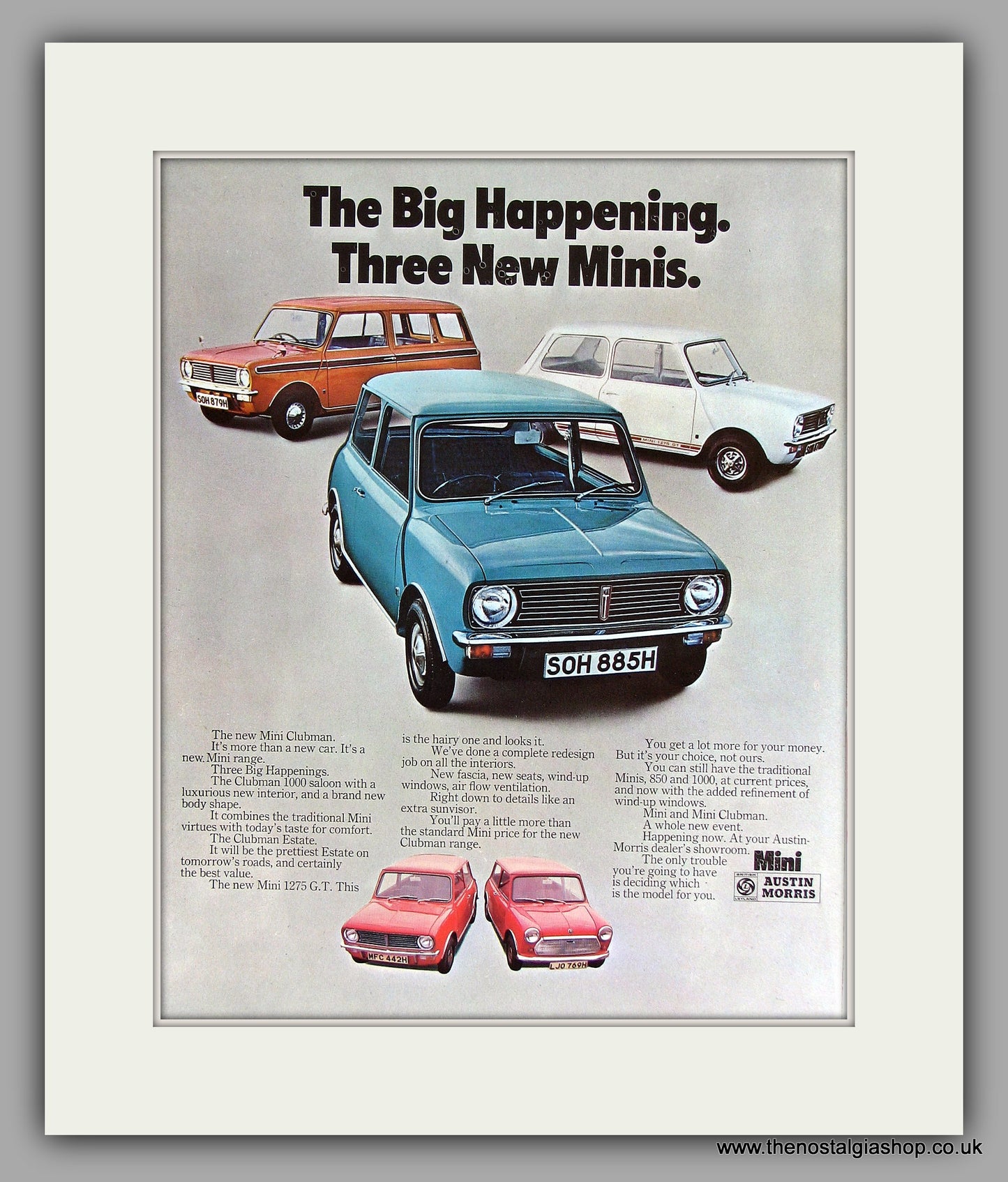 Minis 1970. Original Vintage Advert (ref AD7902)
