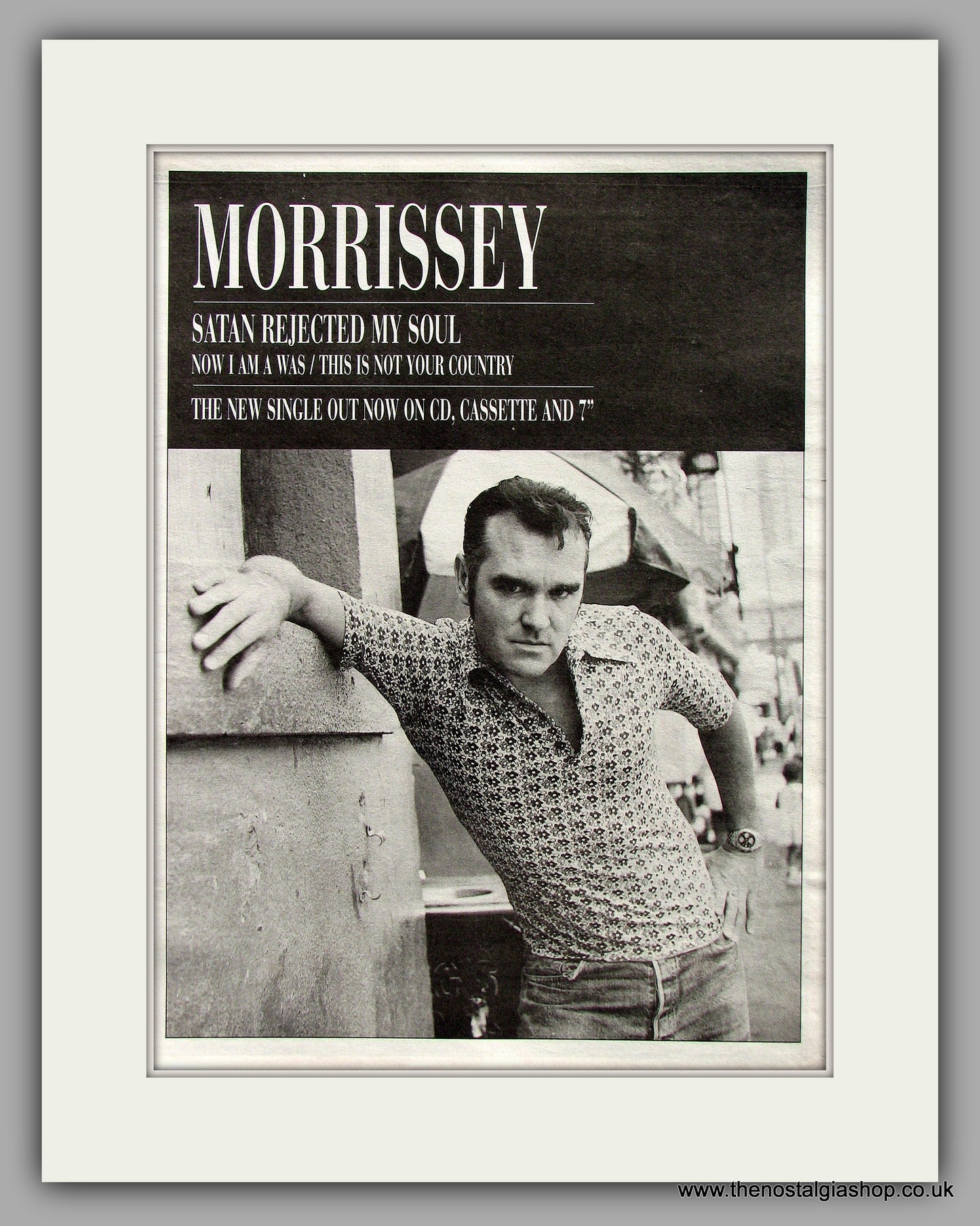 Morrissey. Satan Rejected My Soul. Original Vintage Advert 1998 (ref AD10287)