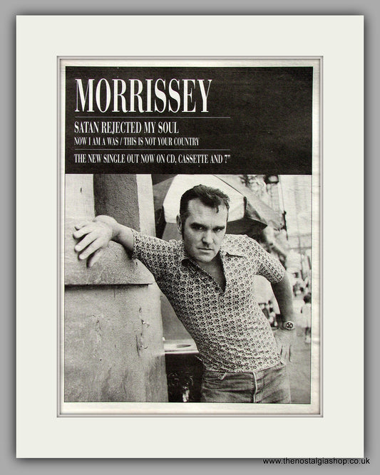 Morrissey. Satan Rejected My Soul. Original Vintage Advert 1998 (ref AD10287)