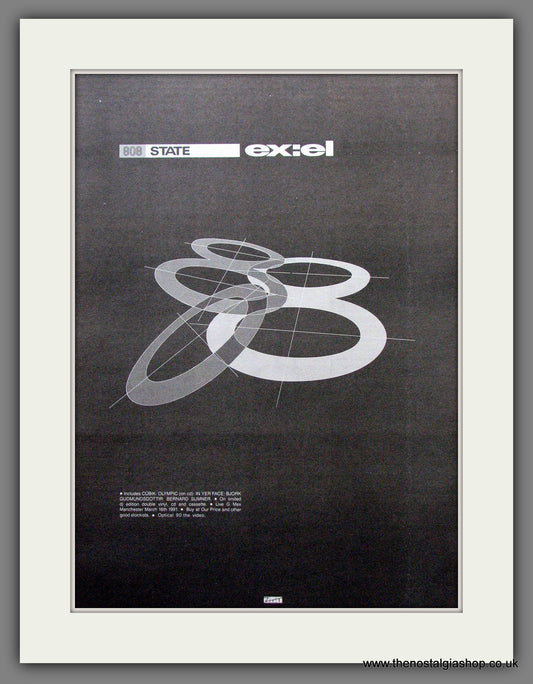 808 State Ex:el. Original Advert 1991 (ref AD12769)