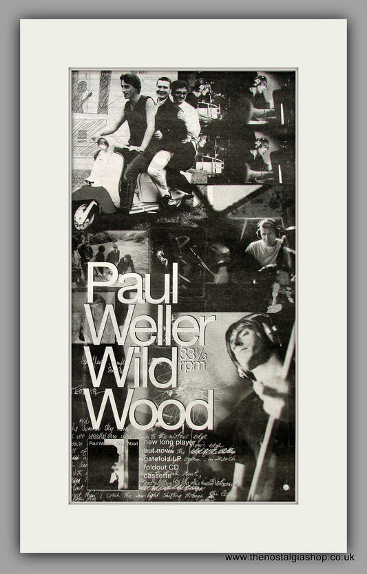 Paul Weller. Wild Wood. Original Vintage Advert 1993 (ref AD10298)