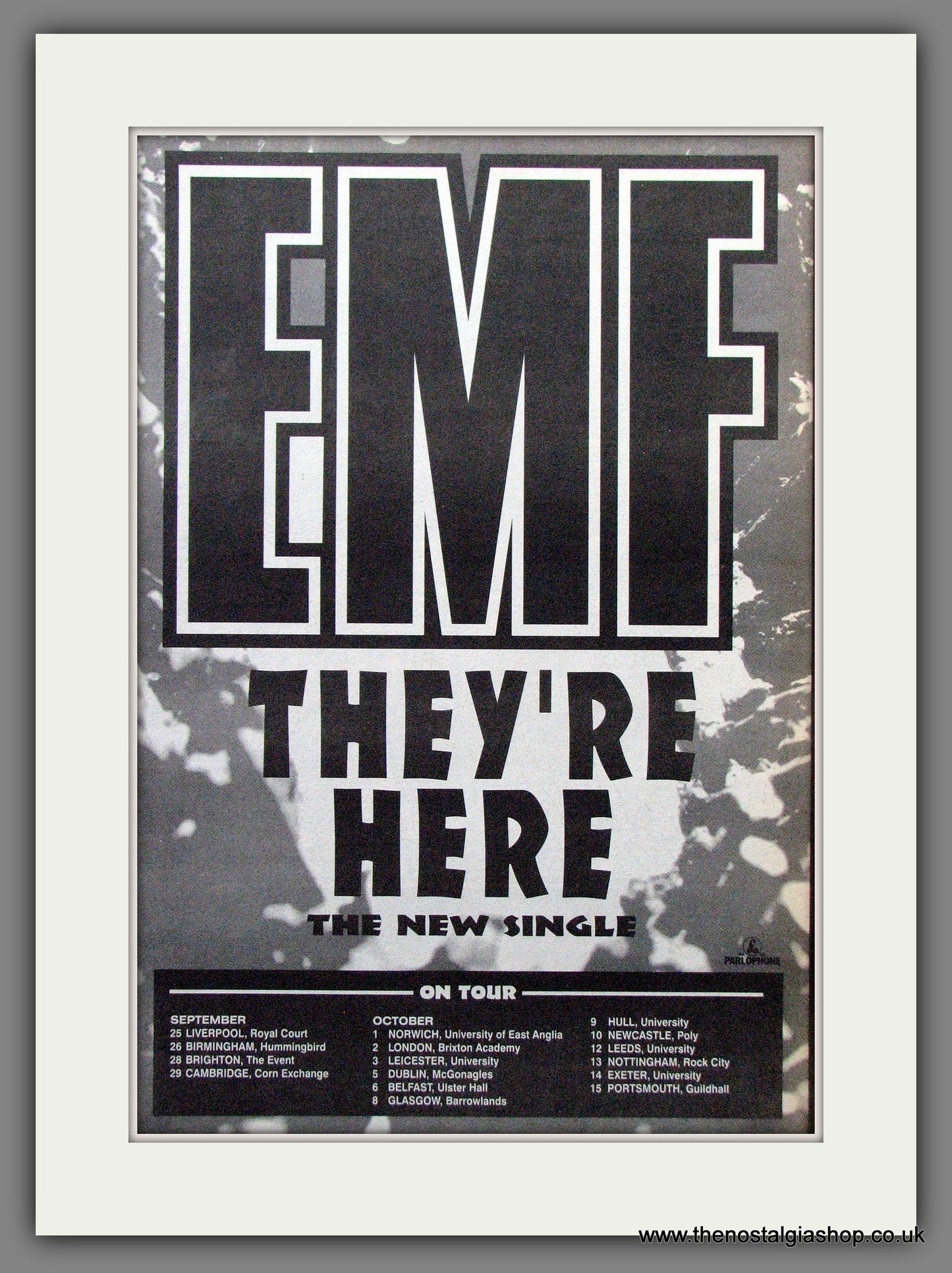 EMF They're Here On Tour. Original Advert 1992 (ref AD12778)