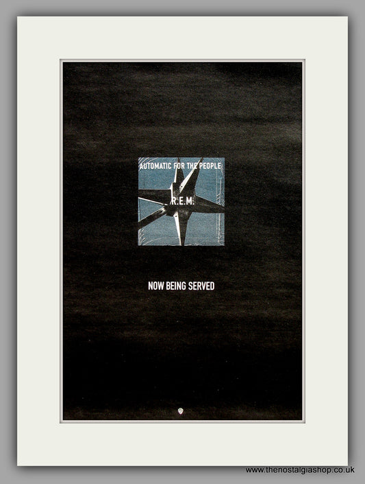 R.E.M. Automatic For The People. Original Vintage Advert 1992 (ref AD10314)