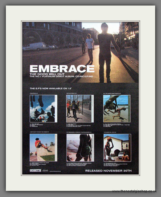 Embrace The Good Will Out. Original Advert 1998 (ref AD12790)