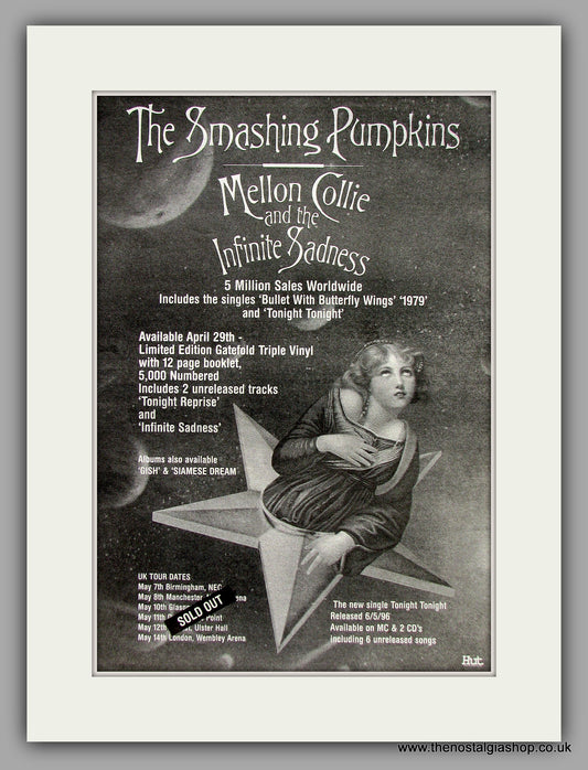 Smashing Pumpkins. Mellon Collie & The Infinite Sadness. Original Vintage Advert 1996 (ref AD10339)