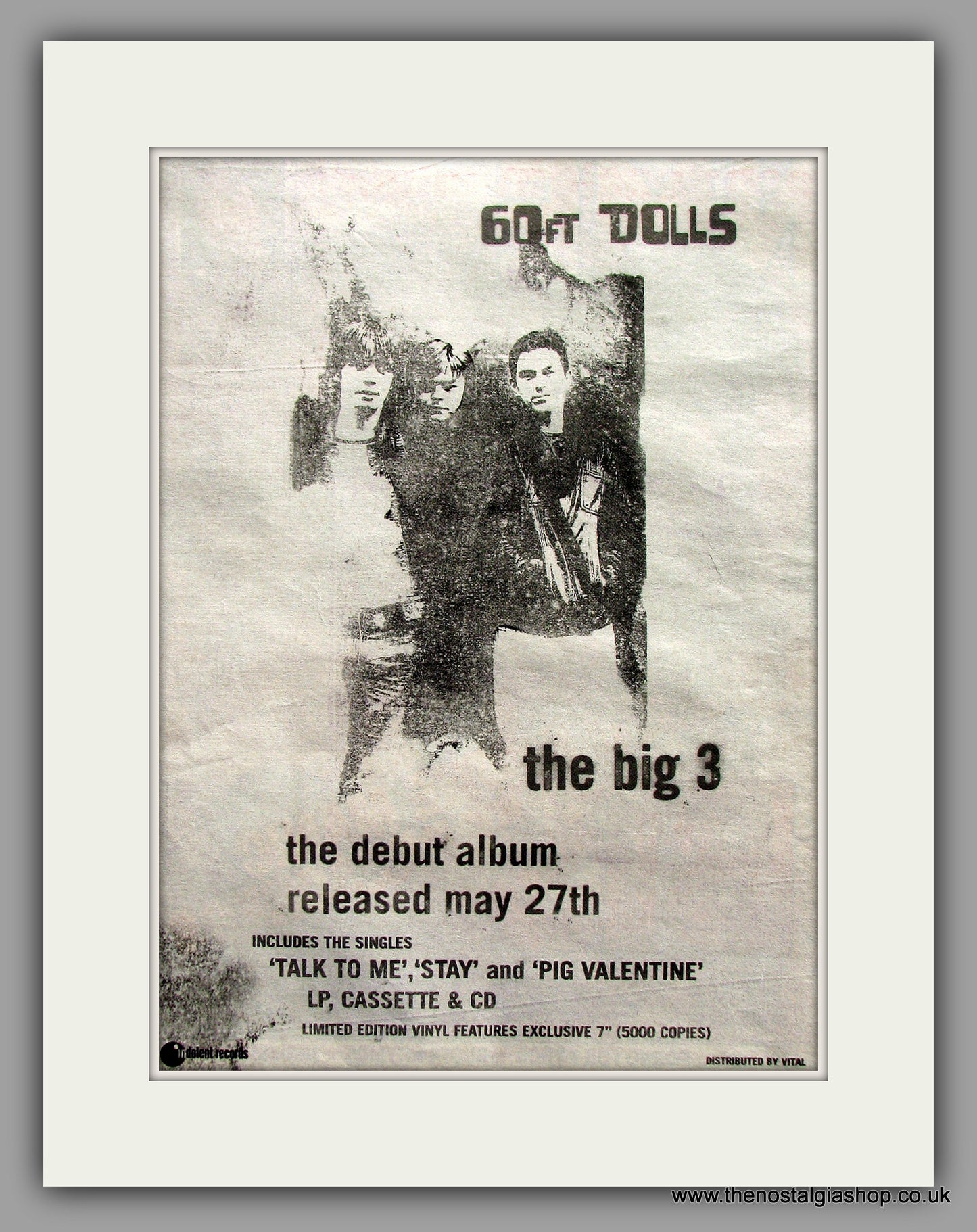 60Ft Dolls. The Big 3. Original Vintage Advert 1996 (ref AD10365)