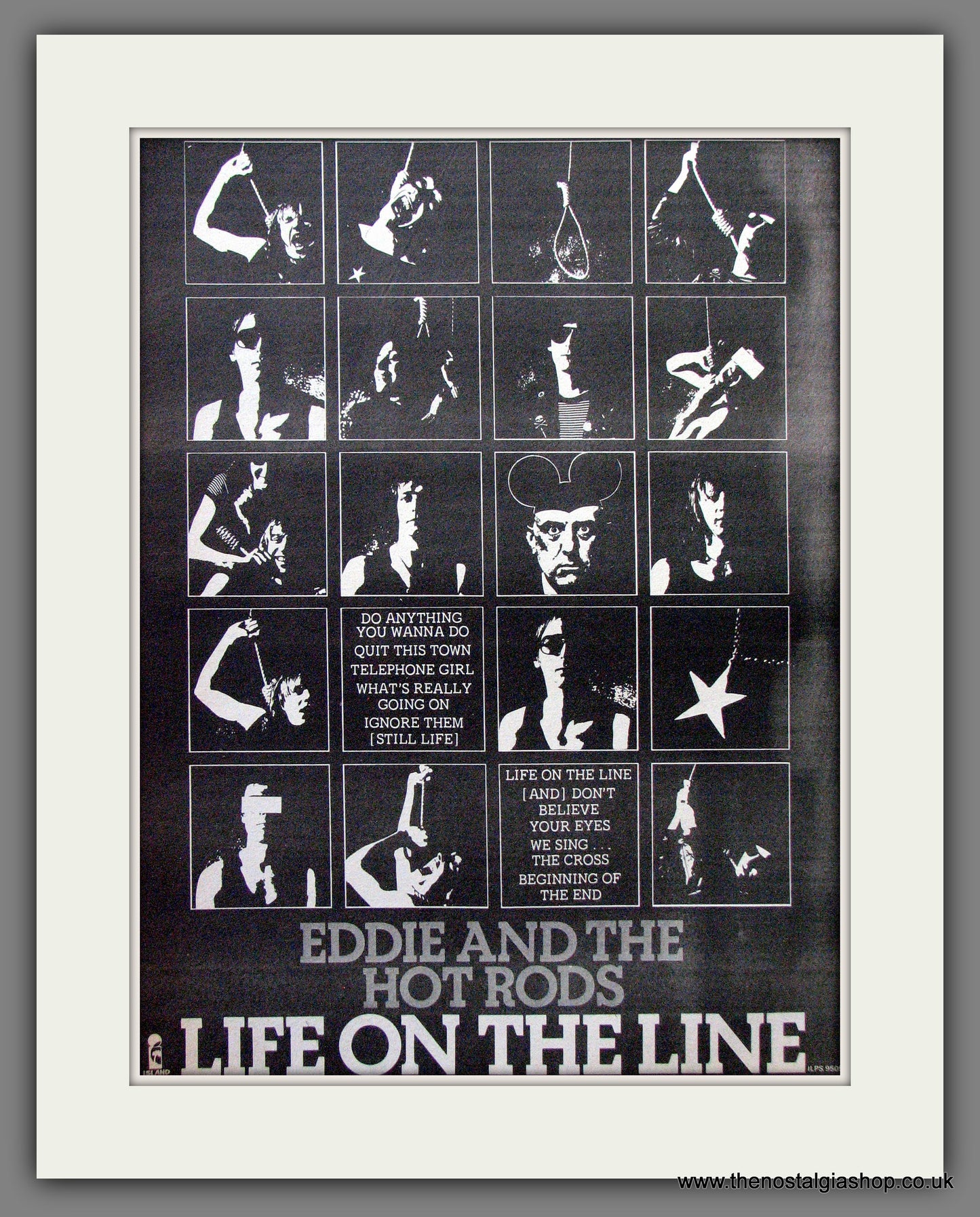 Eddie & The Hot Rods Life On The Line. Original Advert 1977 (ref AD12854)