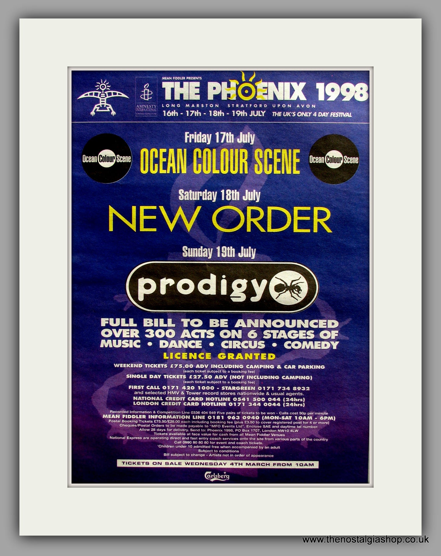 Phoenix (The) Festival.  Original Vintage Advert 1998 (ref AD10575)