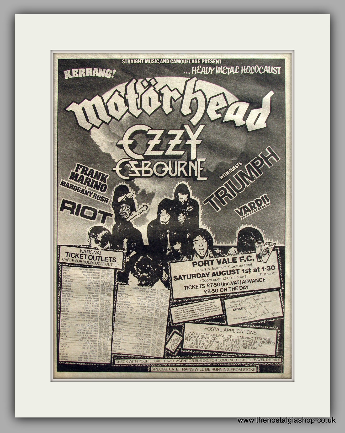 Heavy Metal Holocaust Concert.  Original Vintage Advert 1981 (ref AD10579)