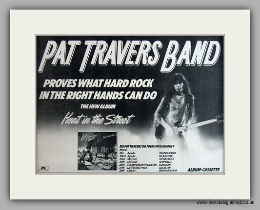 Pat Travers Band Heat In The Street. Also Tour Dates. Original Vintage Advert 1979 (ref AD10371)
