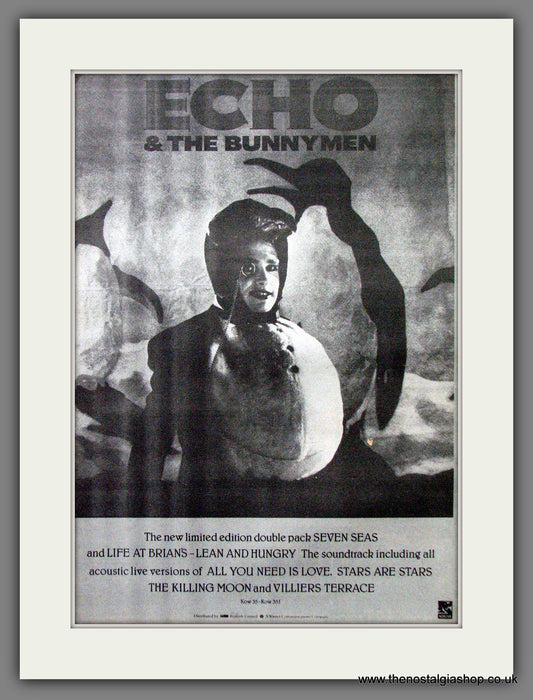 Echo And The Bunnymen Seven Seas. Original Advert 1984 (ref AD12868)