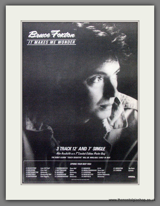 Bruce Foxton It Makes Me Wonder. Original Advert 1984 (ref AD12871)