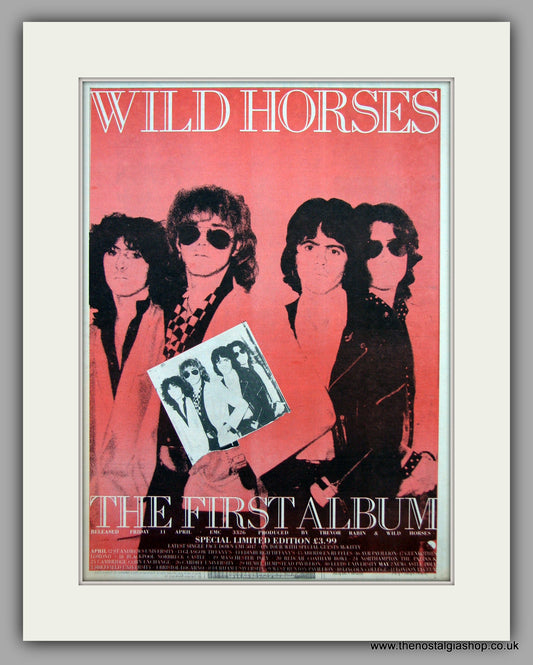 Wild Horses. Debut Album.  Original Vintage Advert 1980 (ref AD10393)