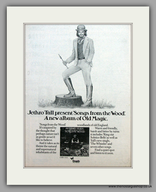 Jethro Tull. Songs From The Wood.  Original Vintage Advert 1977 (ref AD10403)