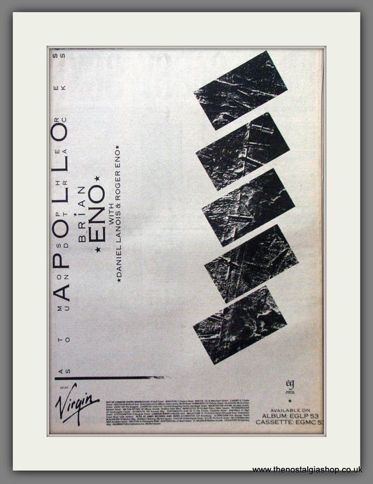 Brian Eno Apollo. Original Advert 1983 (ref AD12897)