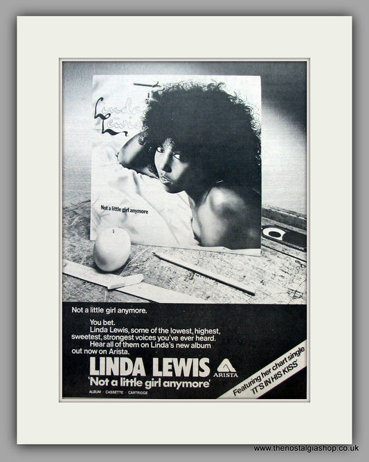 Linda Lewis. Not A Little Girl Anymore.  Original Vintage Advert 1975 (ref AD10415)