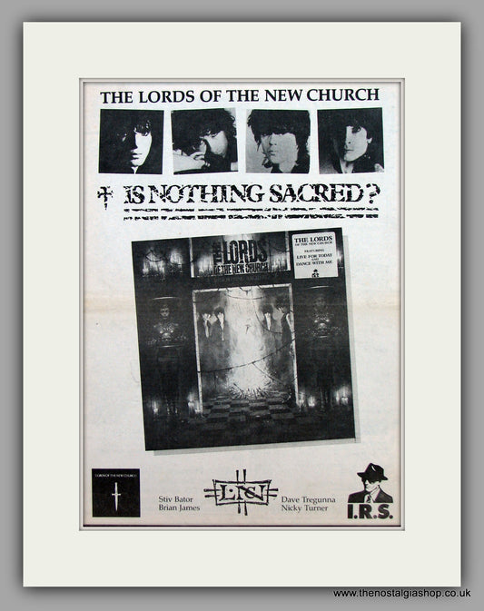 Lords of the New Church. Is Nothing Sacred.  Original Vintage Advert 1983 (ref AD10420)