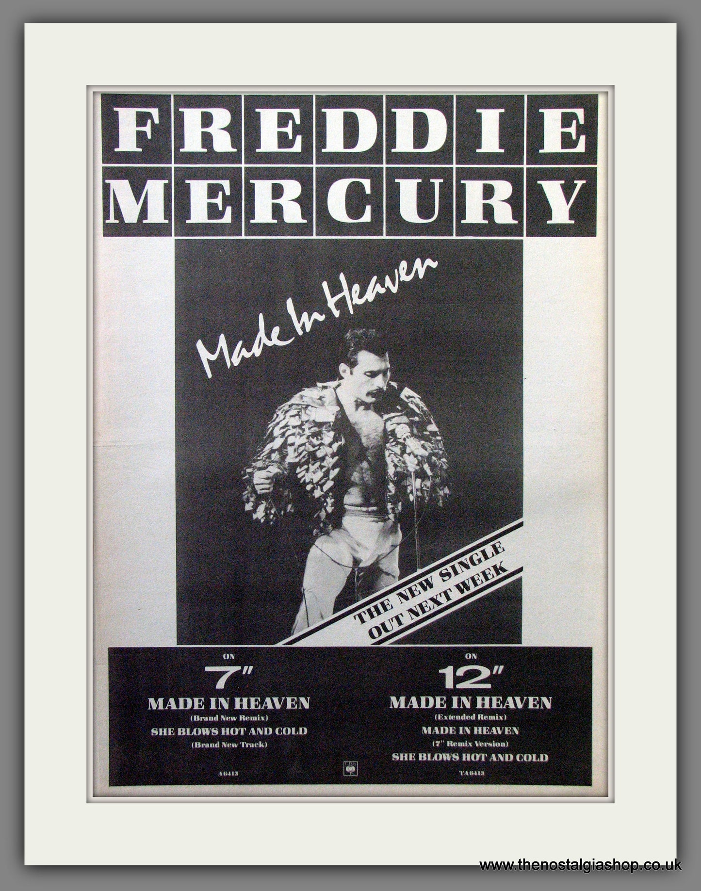 Freddie Mercury Made In Heaven. Original Advert 1985 (ref AD12941)