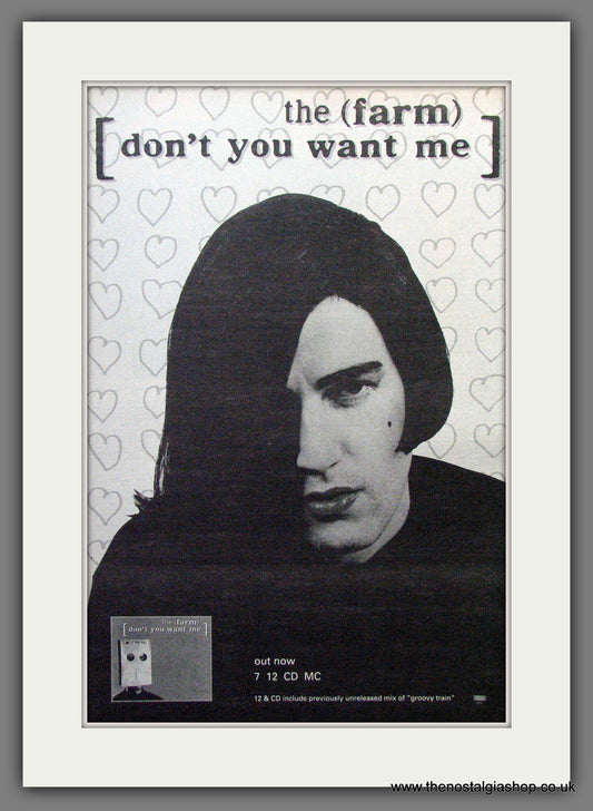 Farm (The) Don't You Want Me. Original Advert 1992 (ref AD12978)