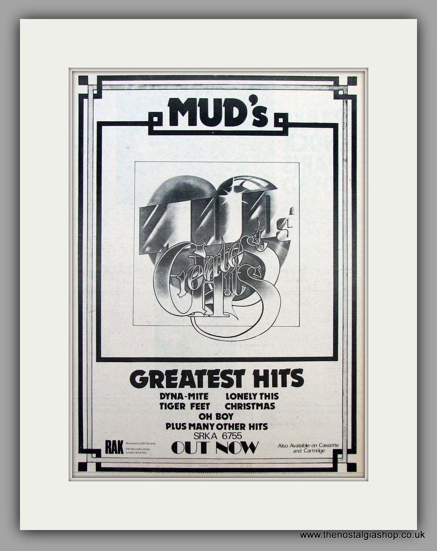 Mud. Greatest Hits.  Original Vintage Advert 1975 (ref AD10445)