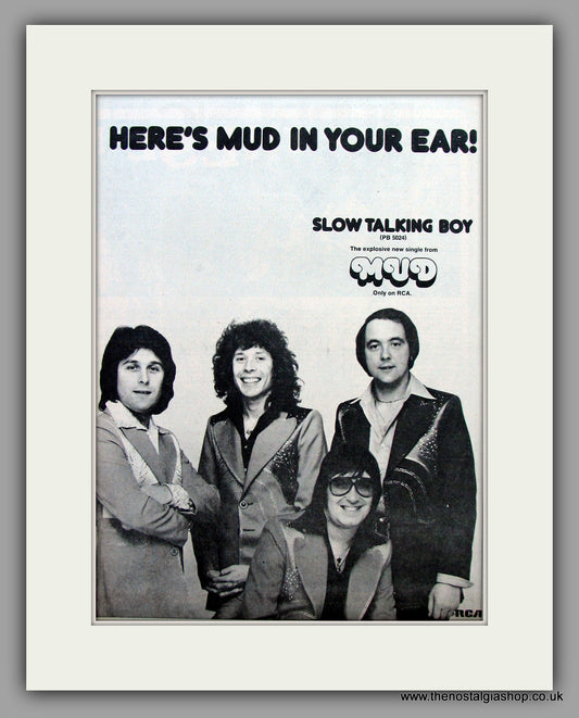 Mud. Slow Talking Boy.  Original Vintage Advert 1977 (ref AD10447)