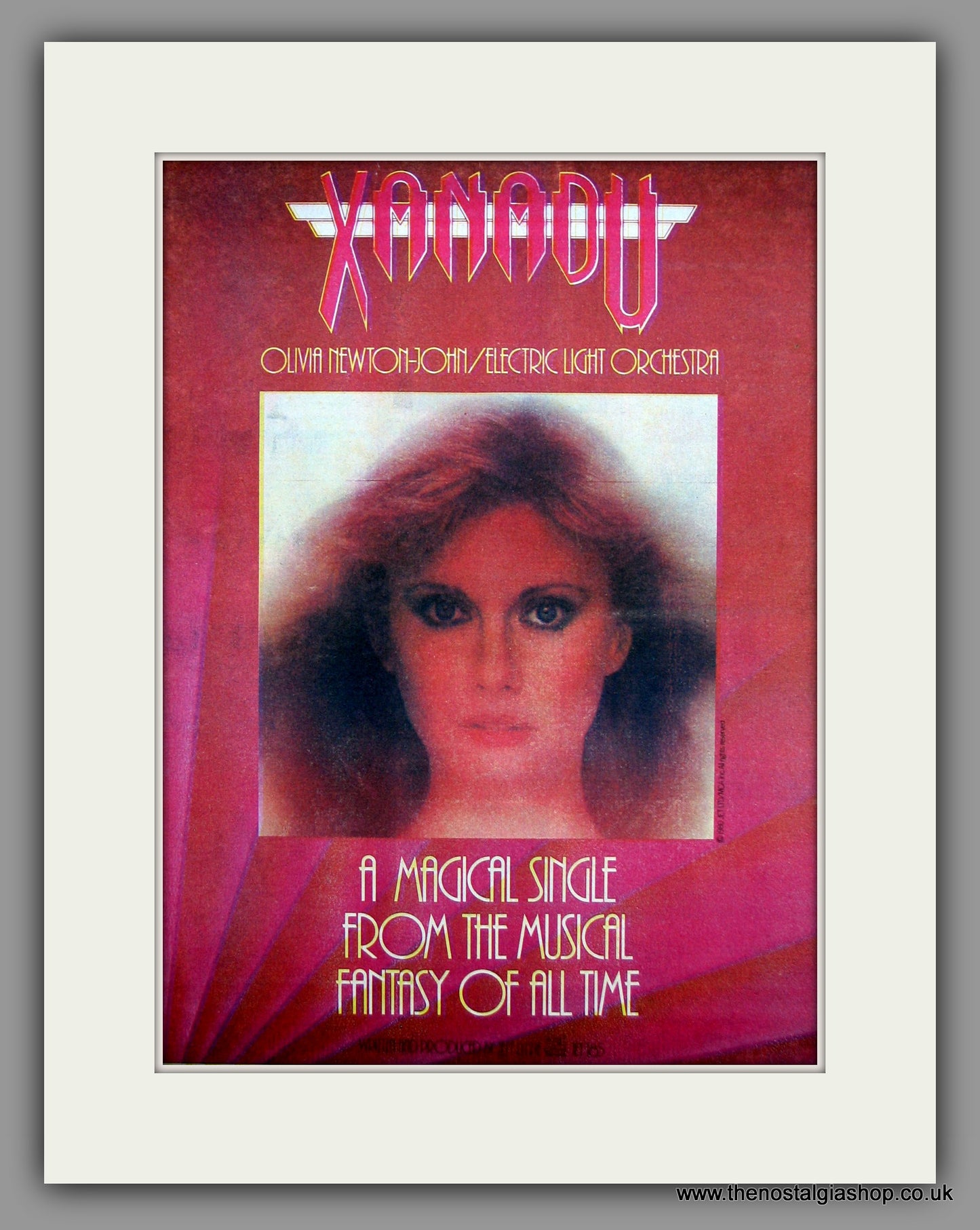 Olivia Newton-John. Xanadu. Original Vintage Advert 1980 (ref AD10455)