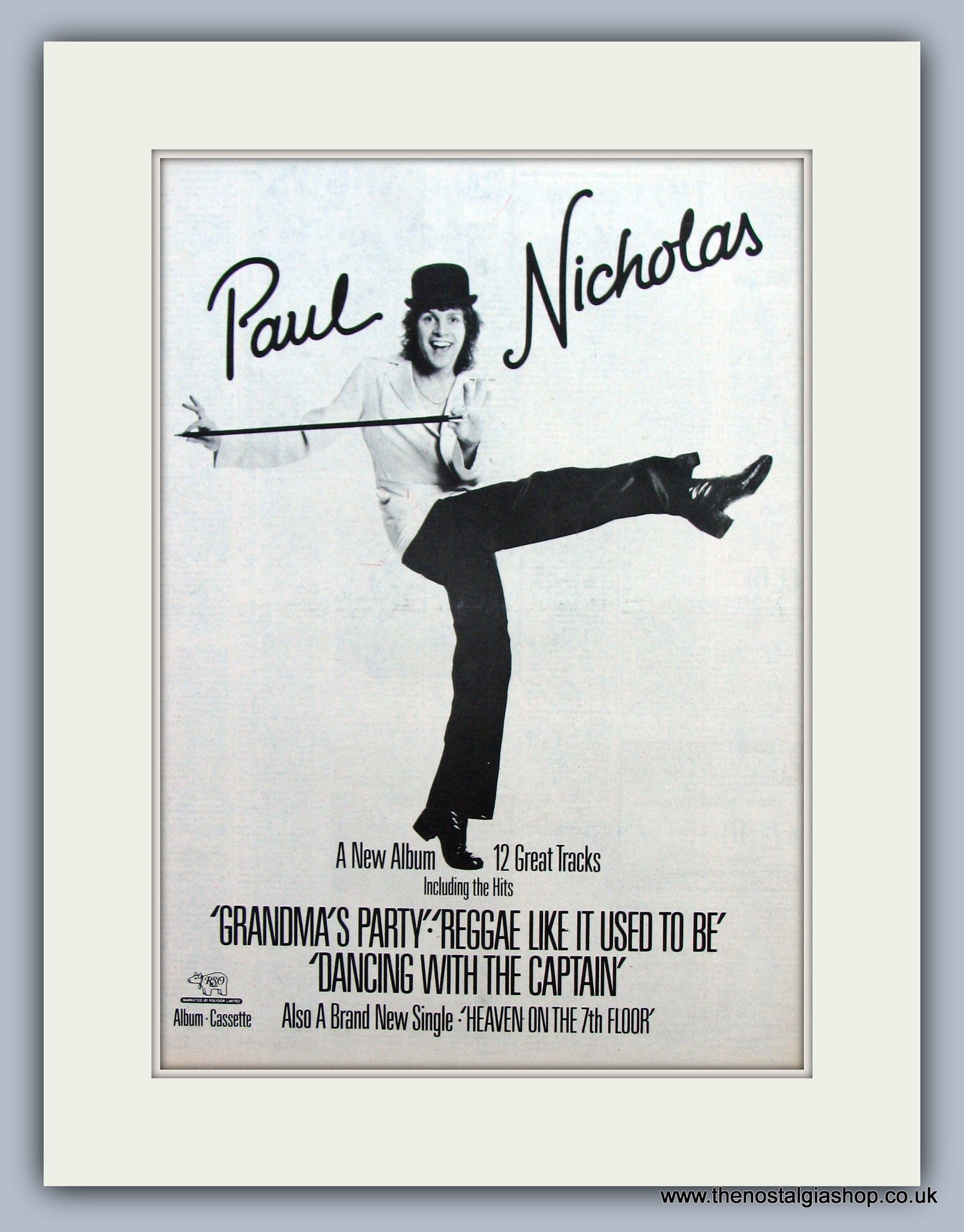 Paul Nicholas, New Album. Original Vintage Advert 1977 (ref AD10456)