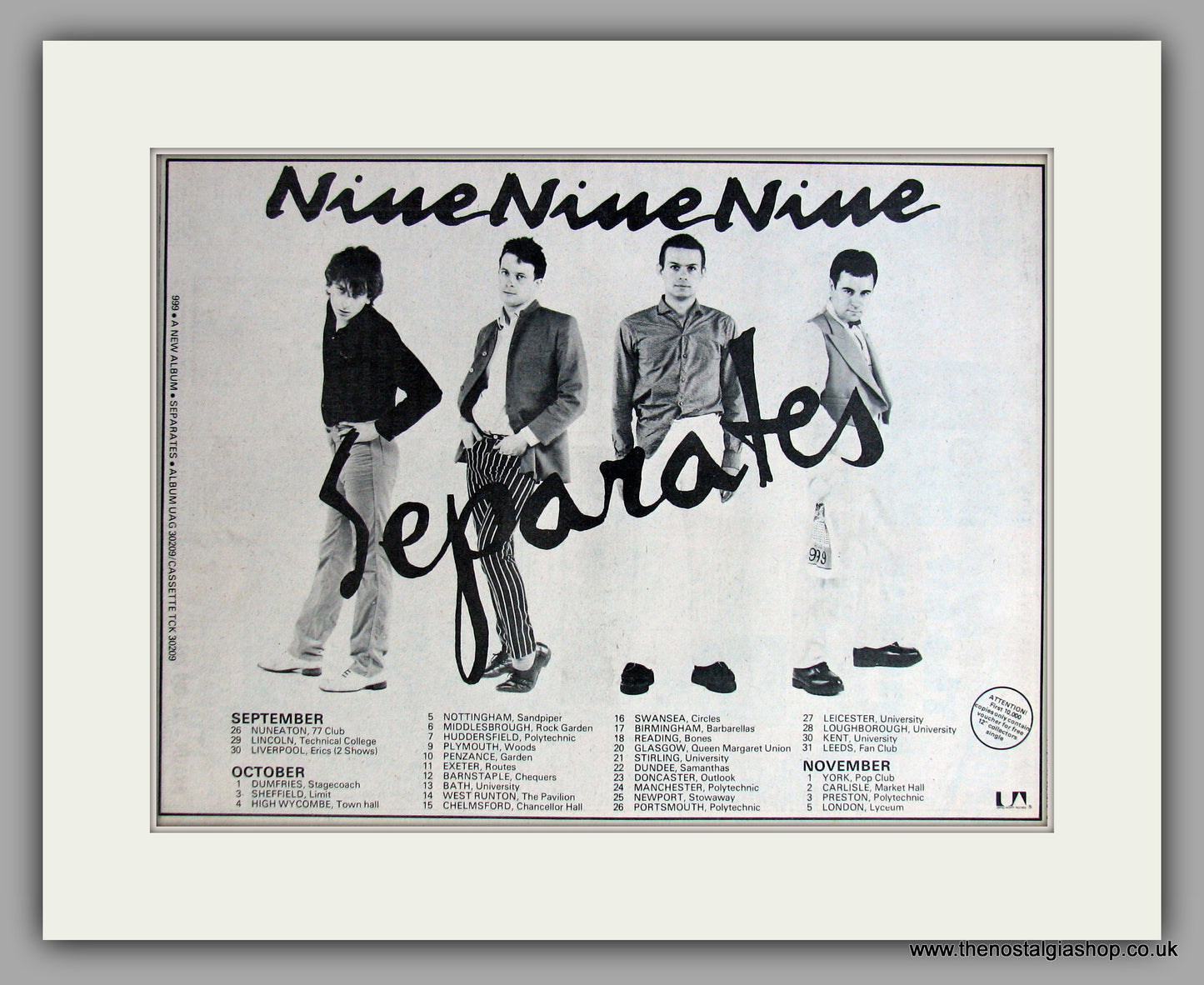 Nine Nine Nine. Separates. Original Vintage Advert 1978 (ref AD10461)