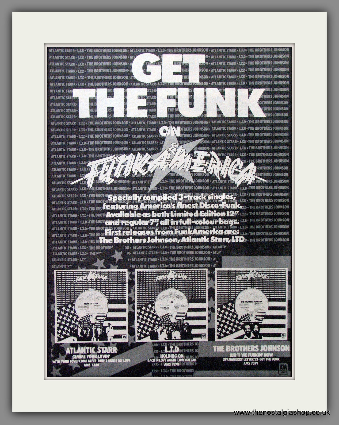 Funk America Brothers Johnson. Original Advert 1978 (ref AD13048)