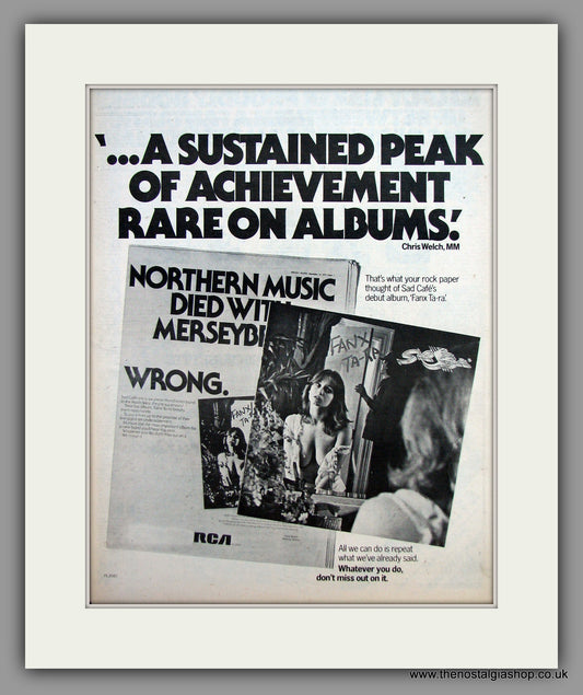 Sad Cafe-Fanx Ta-Ra.  Original Vintage Advert 1977 (ref AD10488)