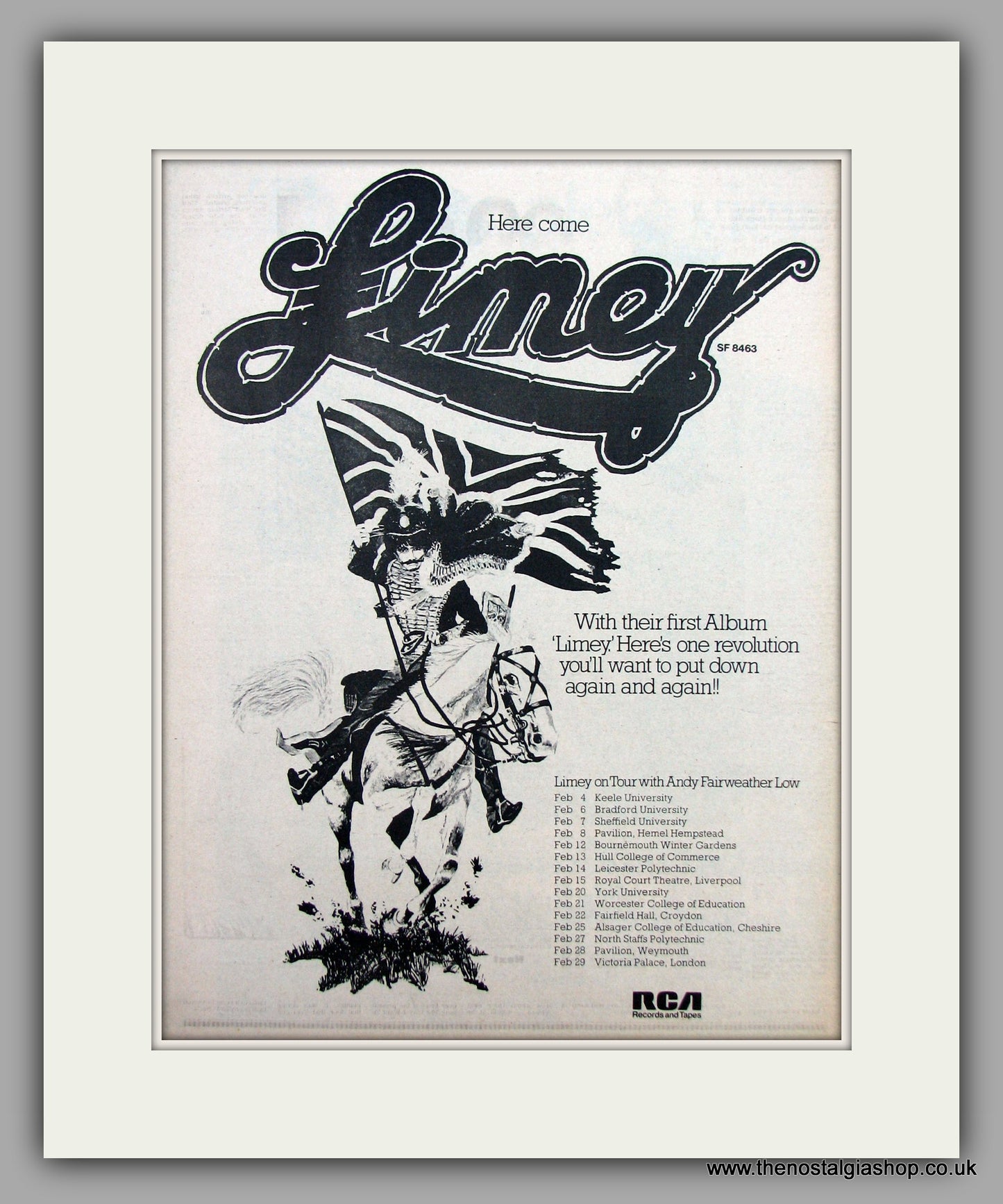 Limey On Tour With Andy Fairweather Low.  Original Vintage Advert 1976 (ref AD10491)