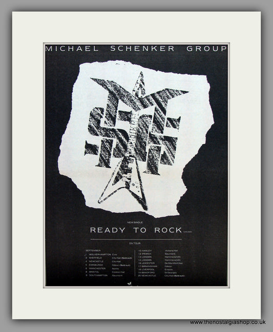 Michael Schenker Group-Ready To Rock.  Original Vintage Advert 1981 (ref AD10494)