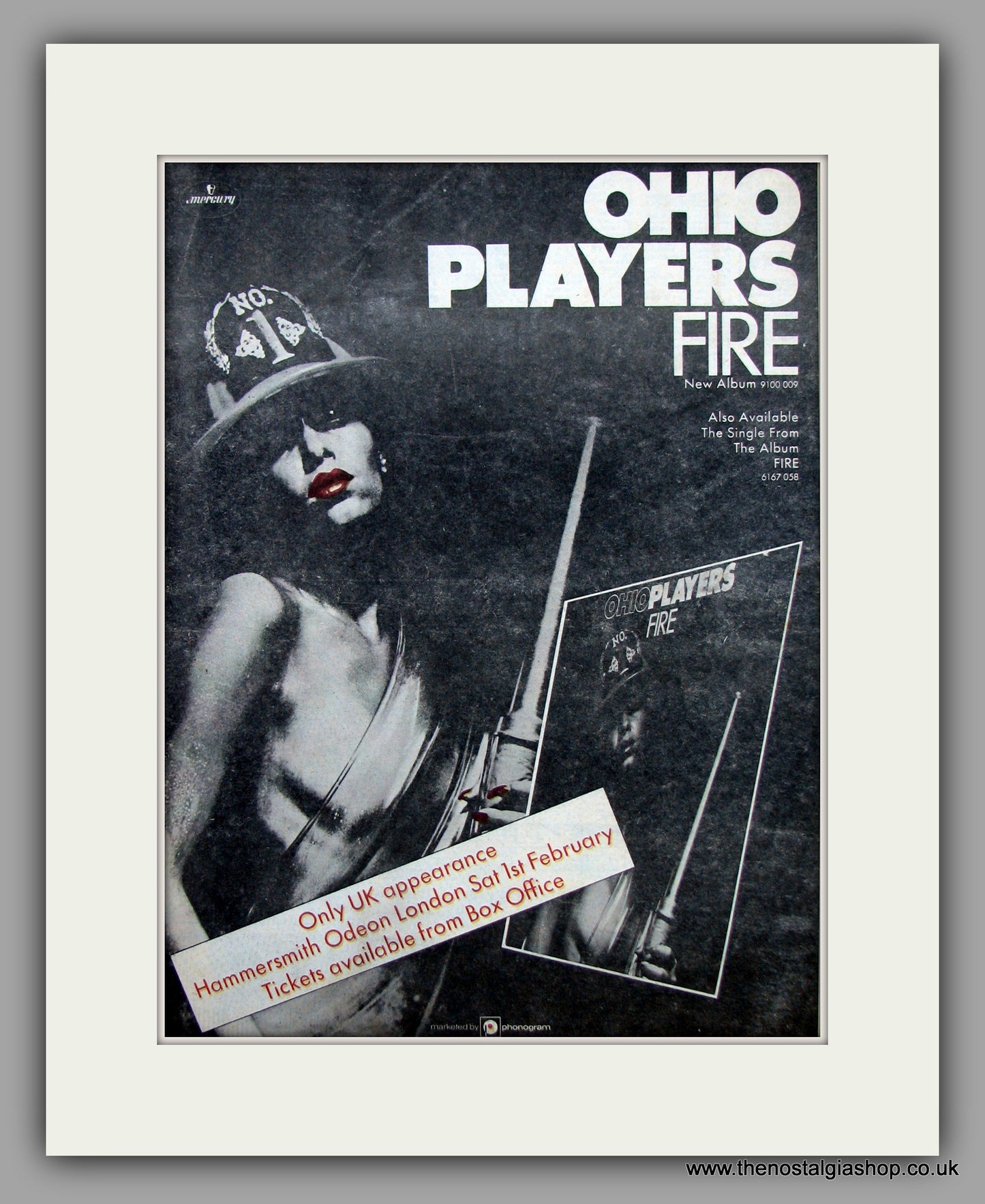 Ohio Players-Fire.  Original Vintage Advert 1975 (ref AD10506)