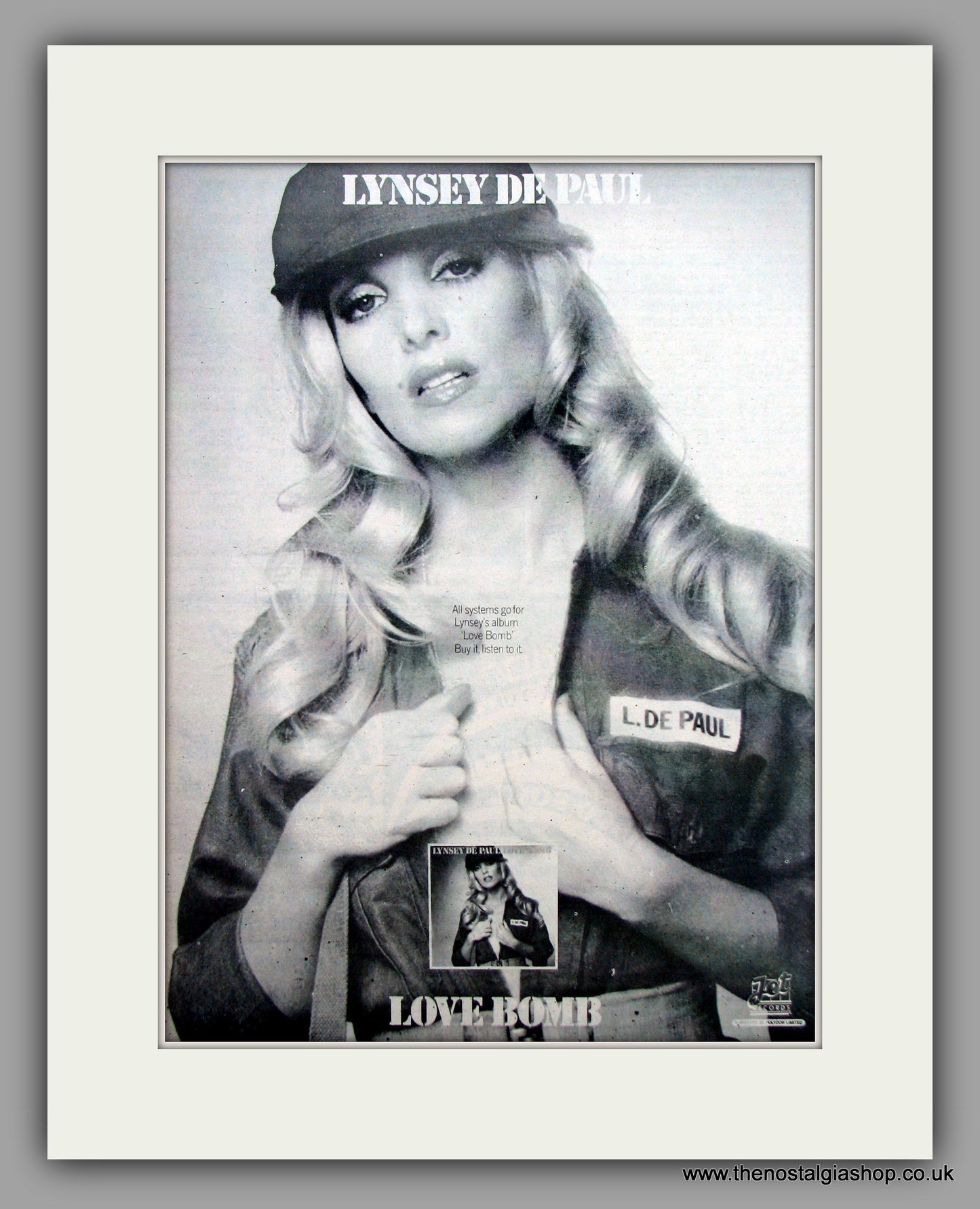 Lynsey De Paul-Love Bomb.  Original Vintage Advert 1975 (ref AD10516)