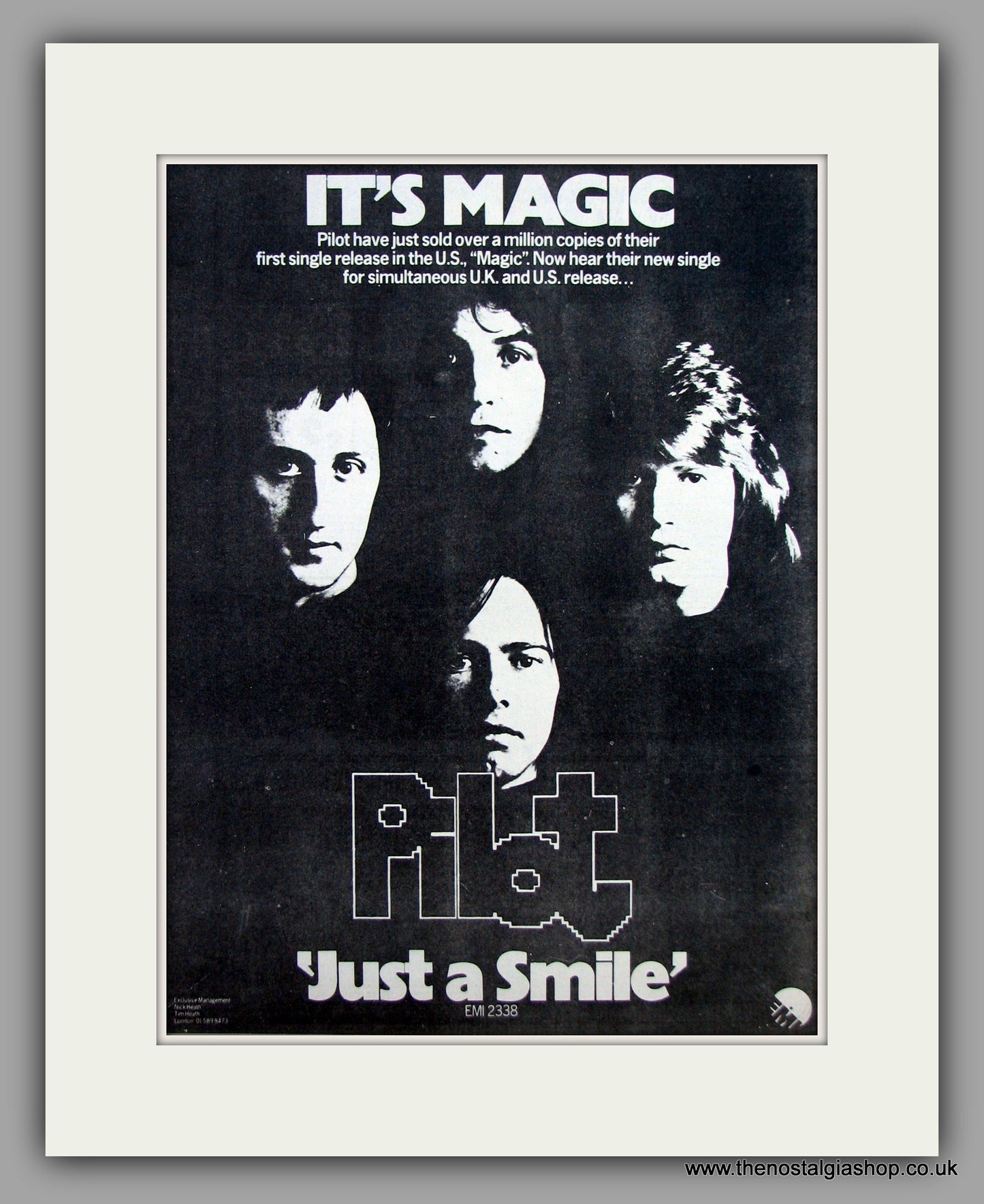 Pilot-Just A Smile.  Original Vintage Advert 1975 (ref AD10518)