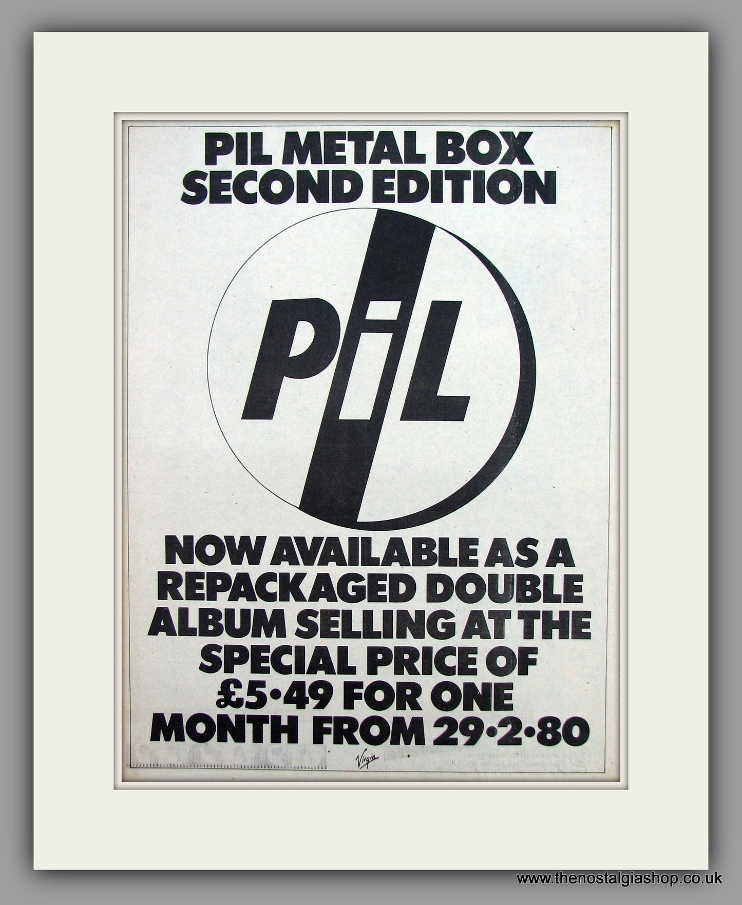 Pil Metal Box Second Edition.  Original Vintage Advert 1980 (ref AD10532)
